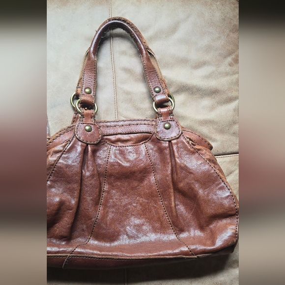 Lucky Brand Handbags - Lucky Brand Brown and Black Leather Detail